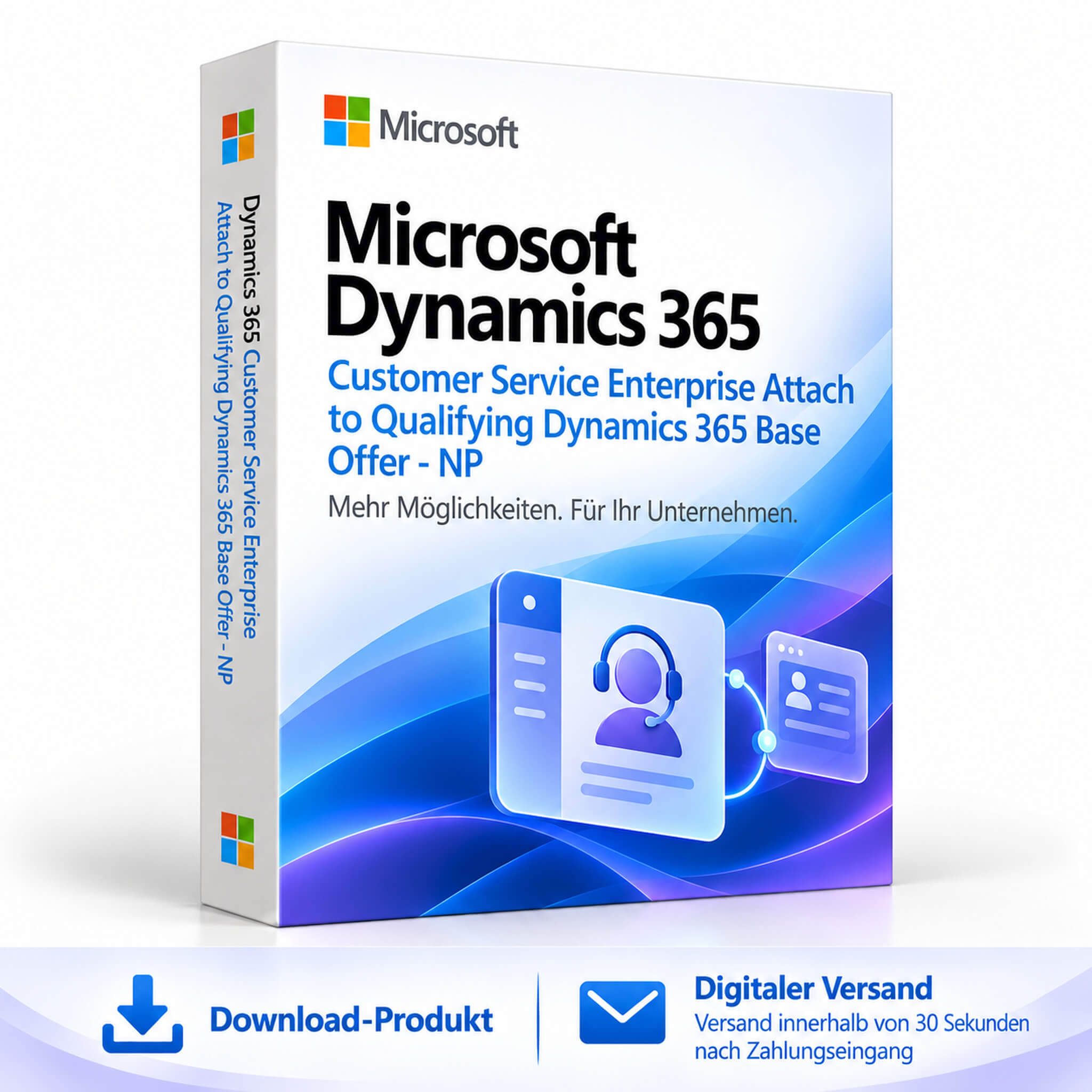Microsoft Dynamics 365 Customer Service Enterprise Attach to Qualifying Dynamics 365 Base Offer - NP