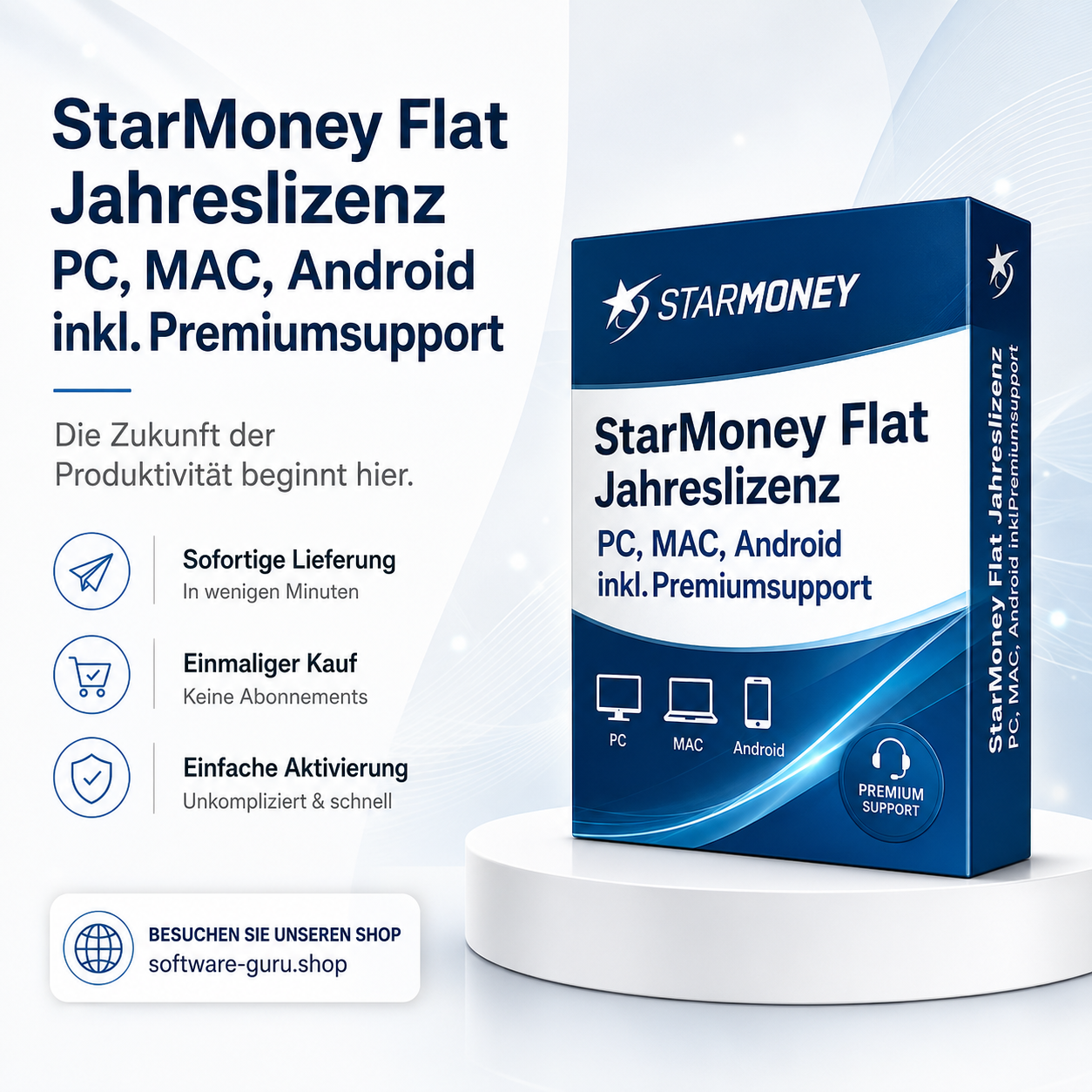 StarMoney Flat Jahreslizenz PC, MAC, Android inkl.Premiumsupport
