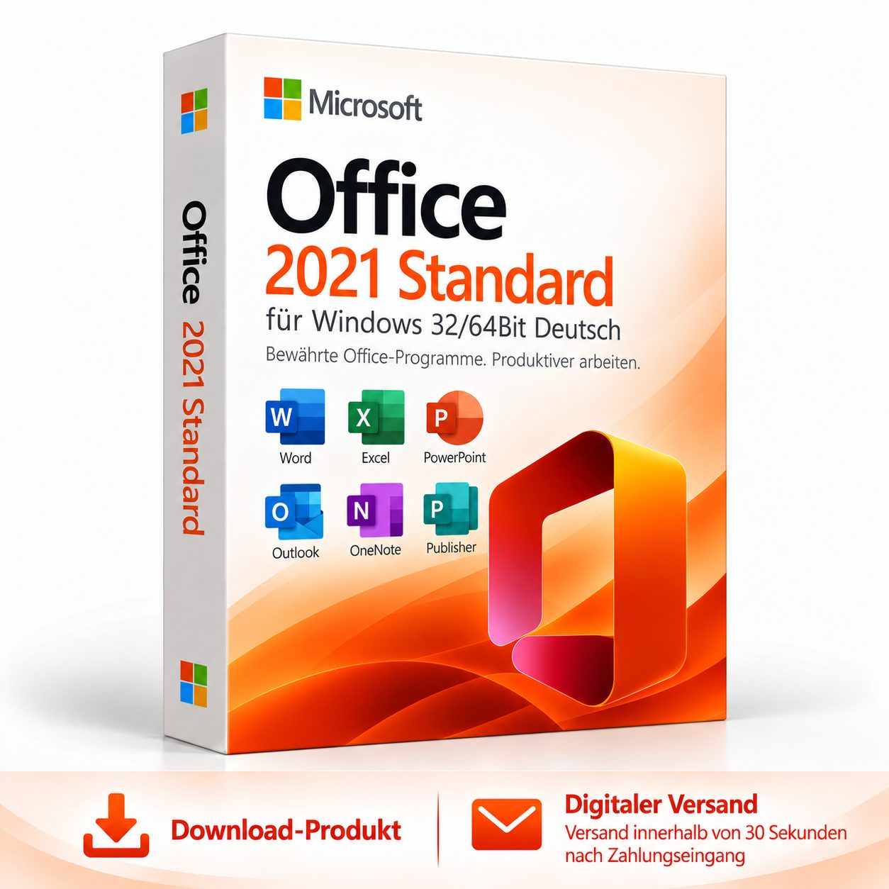 Microsoft Office 2021 Standard   für Windows 32/64Bit Deutsch