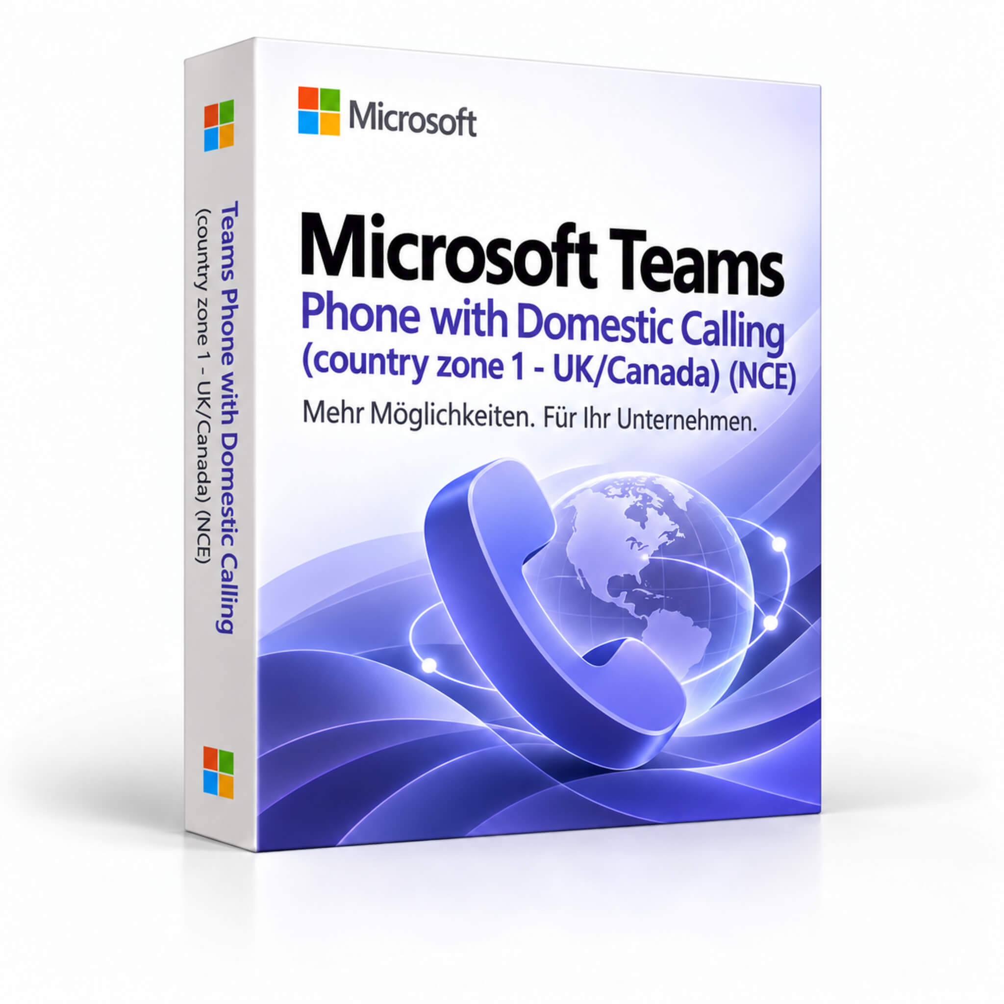 Microsoft Teams Phone with domestic calling (country zone 1 - UK/Canada) (NCE)