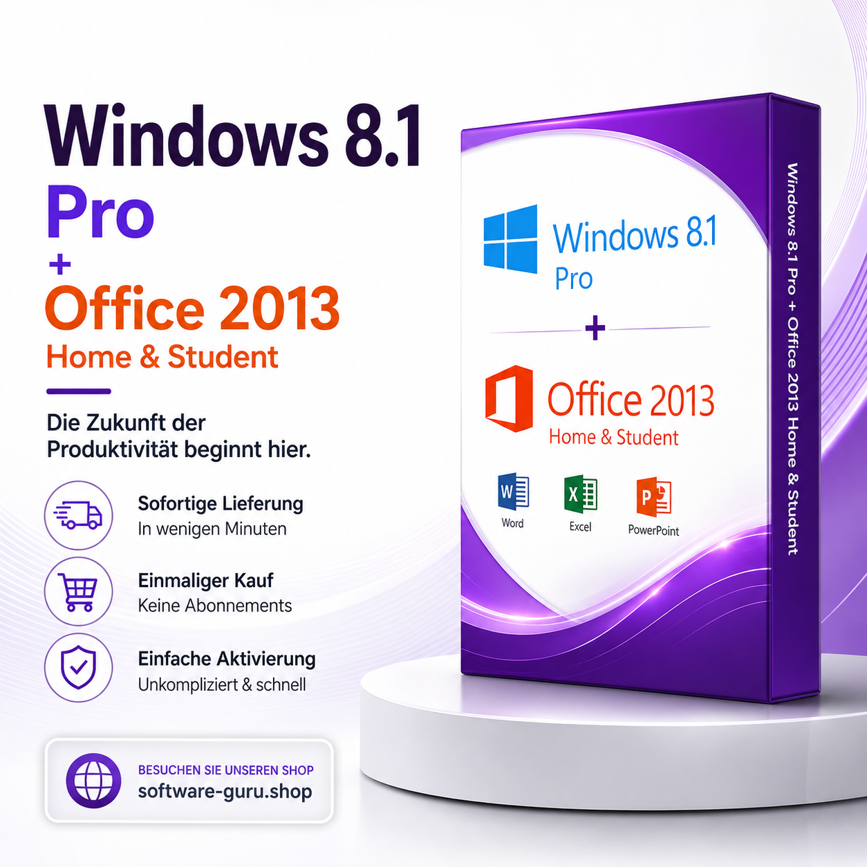 Windows 8.1 Pro + Office 2013 Home & Student