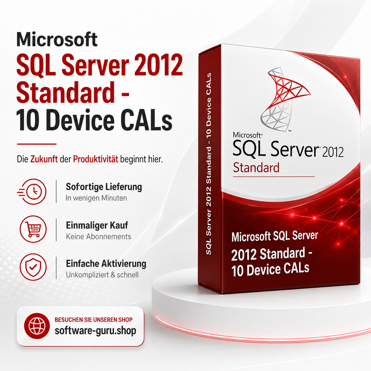 Microsoft SQL Server 2012 Standard - 10 Device CALs