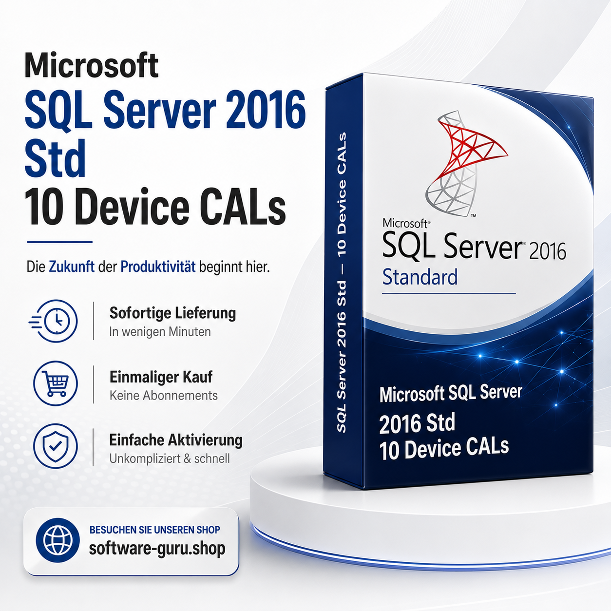 Microsoft SQL Server 2016 Std 10 Device CALs