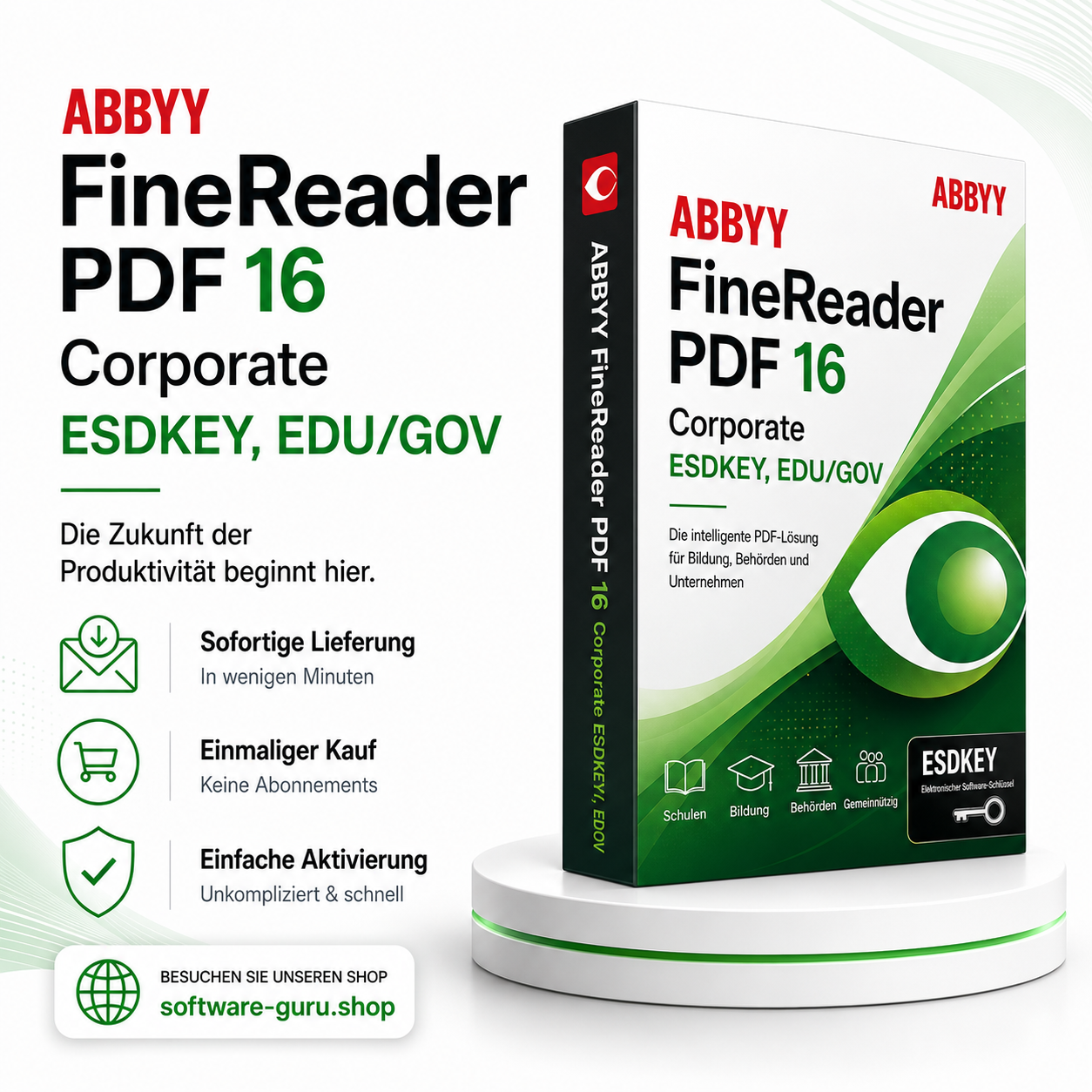 ABBYY FineReader PDF 16 Corporate ESDKEY, EDU/GOV