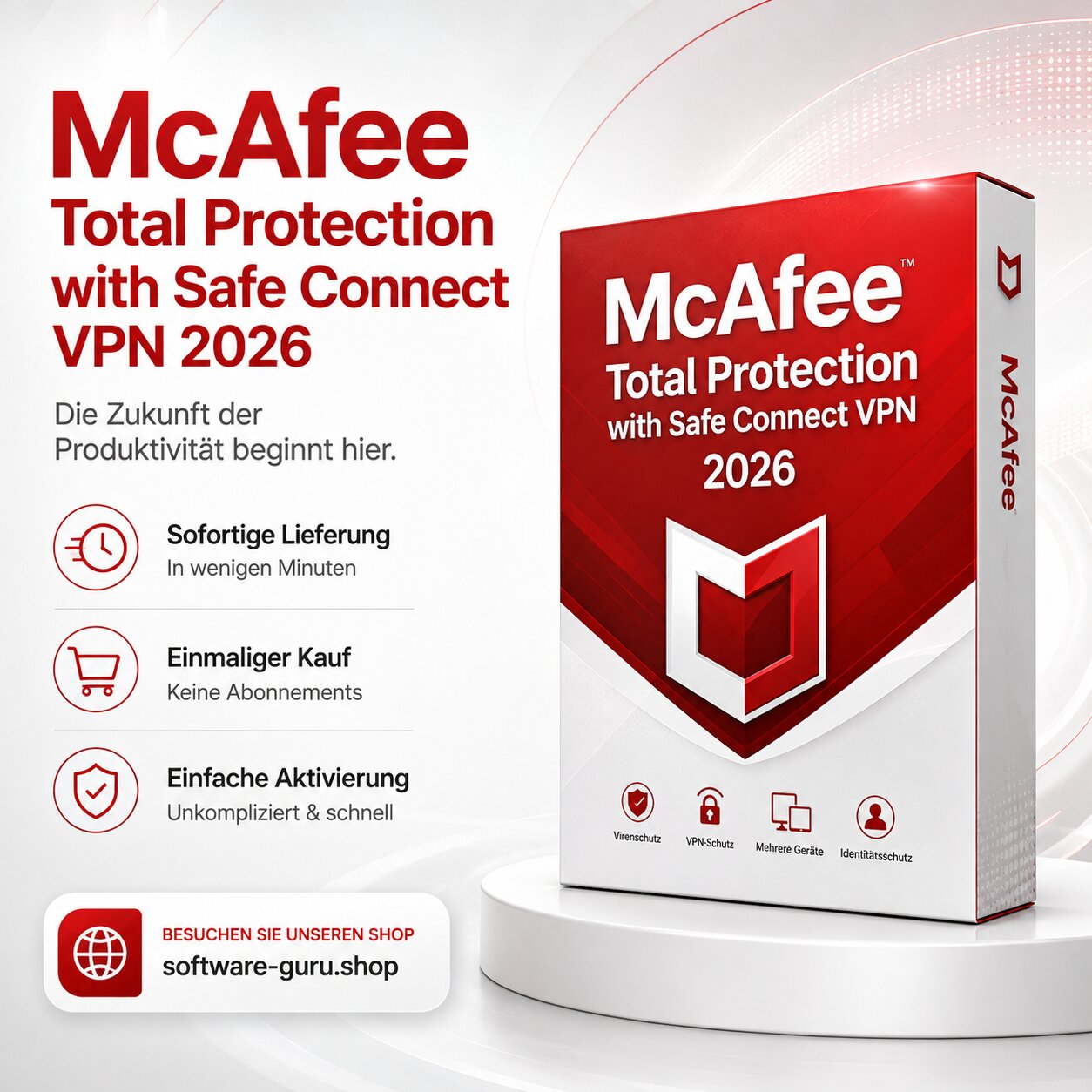 McAfee Total Protection with Safe Connect VPN 2026