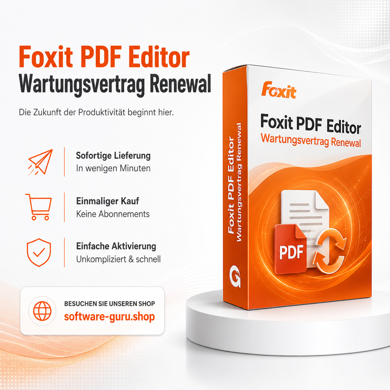 Foxit PDF Editor Wartungsvertrag Renewal