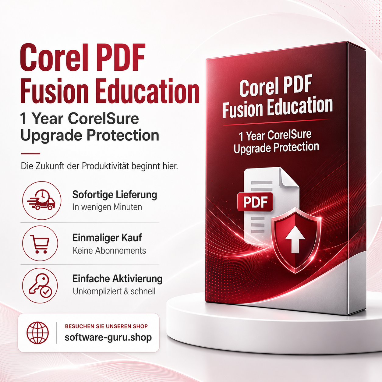 Corel PDF Fusion Education 1 Year CorelSure Upgrade Protection