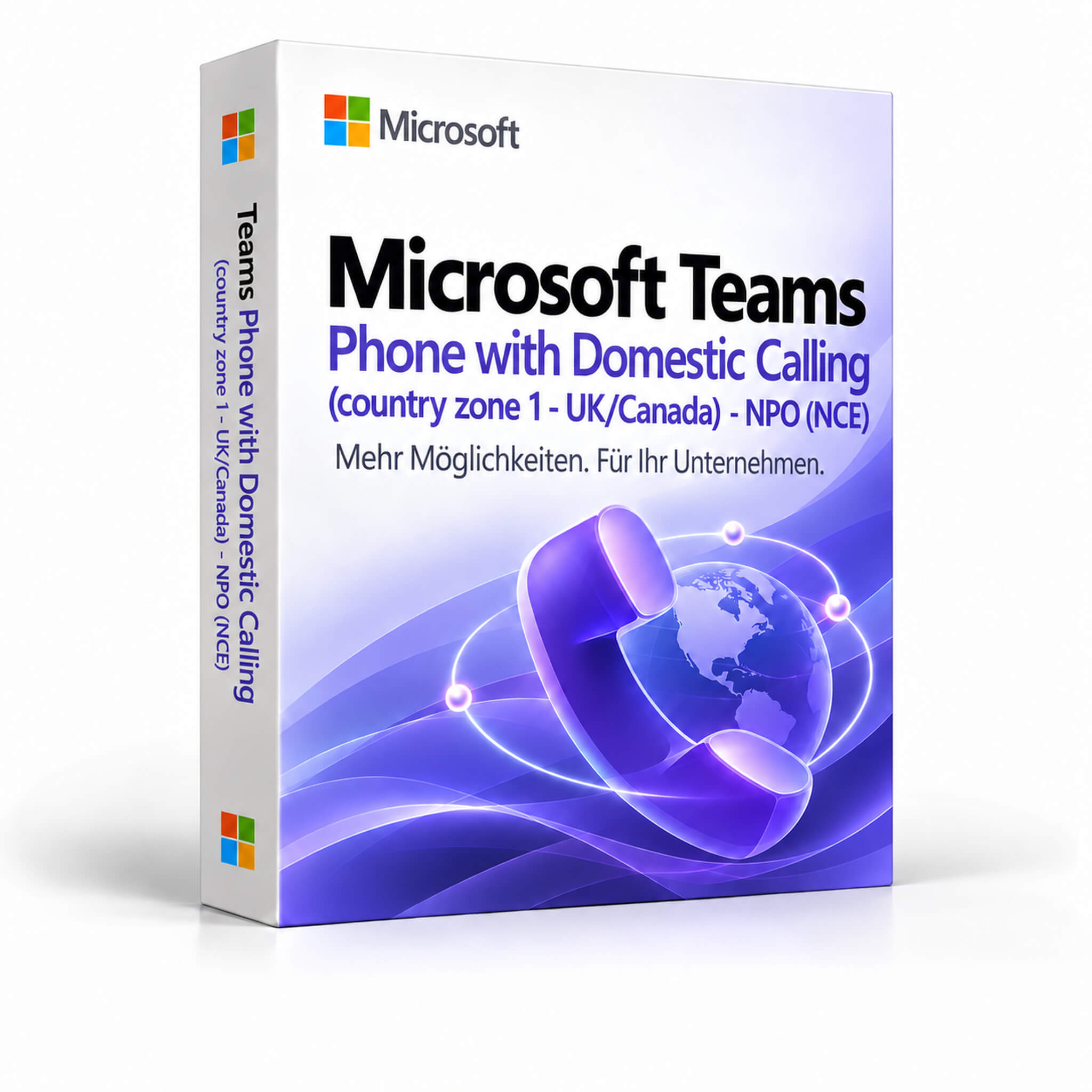 Microsoft Teams Phone with domestic calling (country zone 1 - UK/Canada) - NPO (NCE)