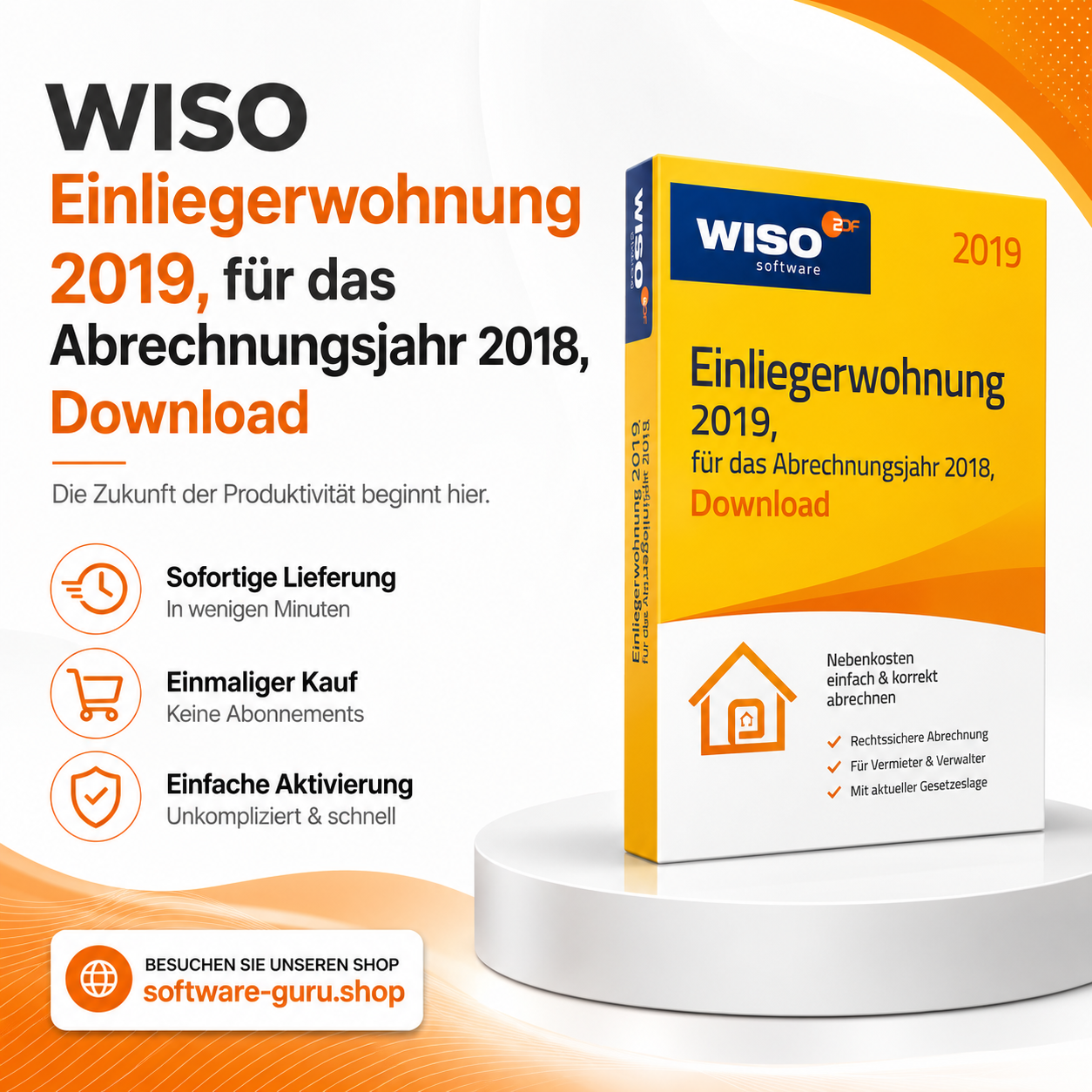 WISO Einliegerwohnung 2019, für das Abrechnungsjahr 2018, Download