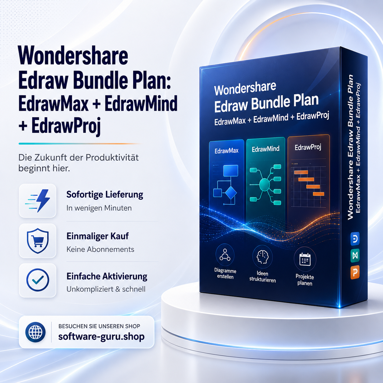 Wondershare Edraw Bundle Plan: EdrawMax + EdrawMind + EdrawProj