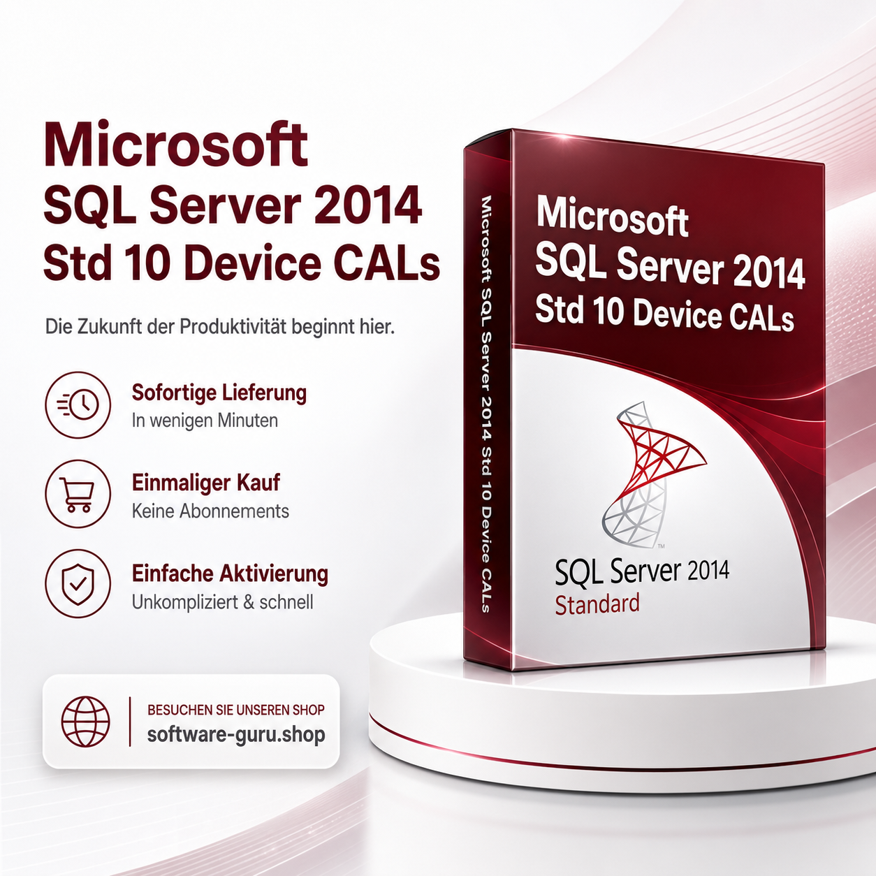 Microsoft SQL Server 2014 Std 10 Device CALs