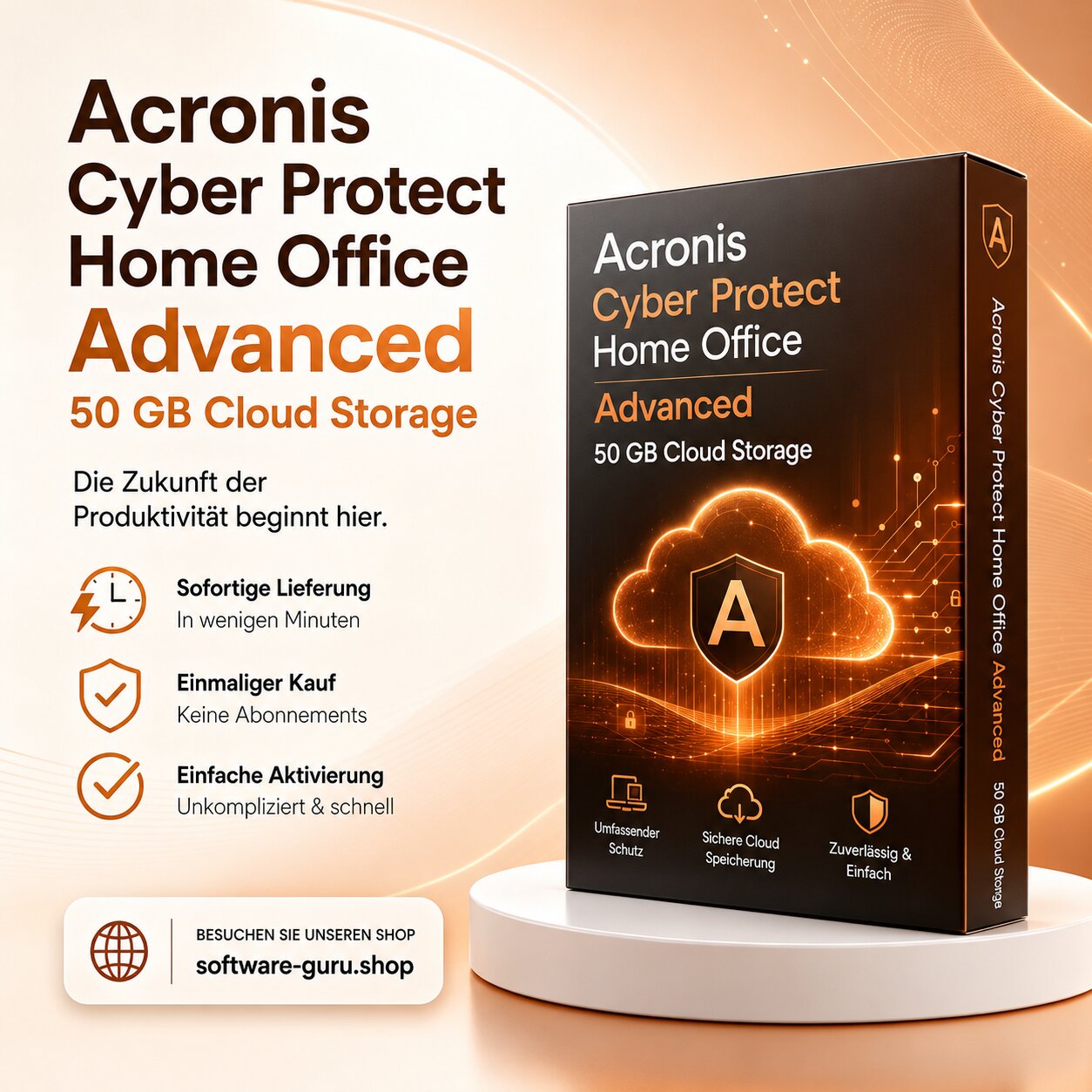 Acronis Cyber Protect Home Office Advanced 50 GB Cloud Storage