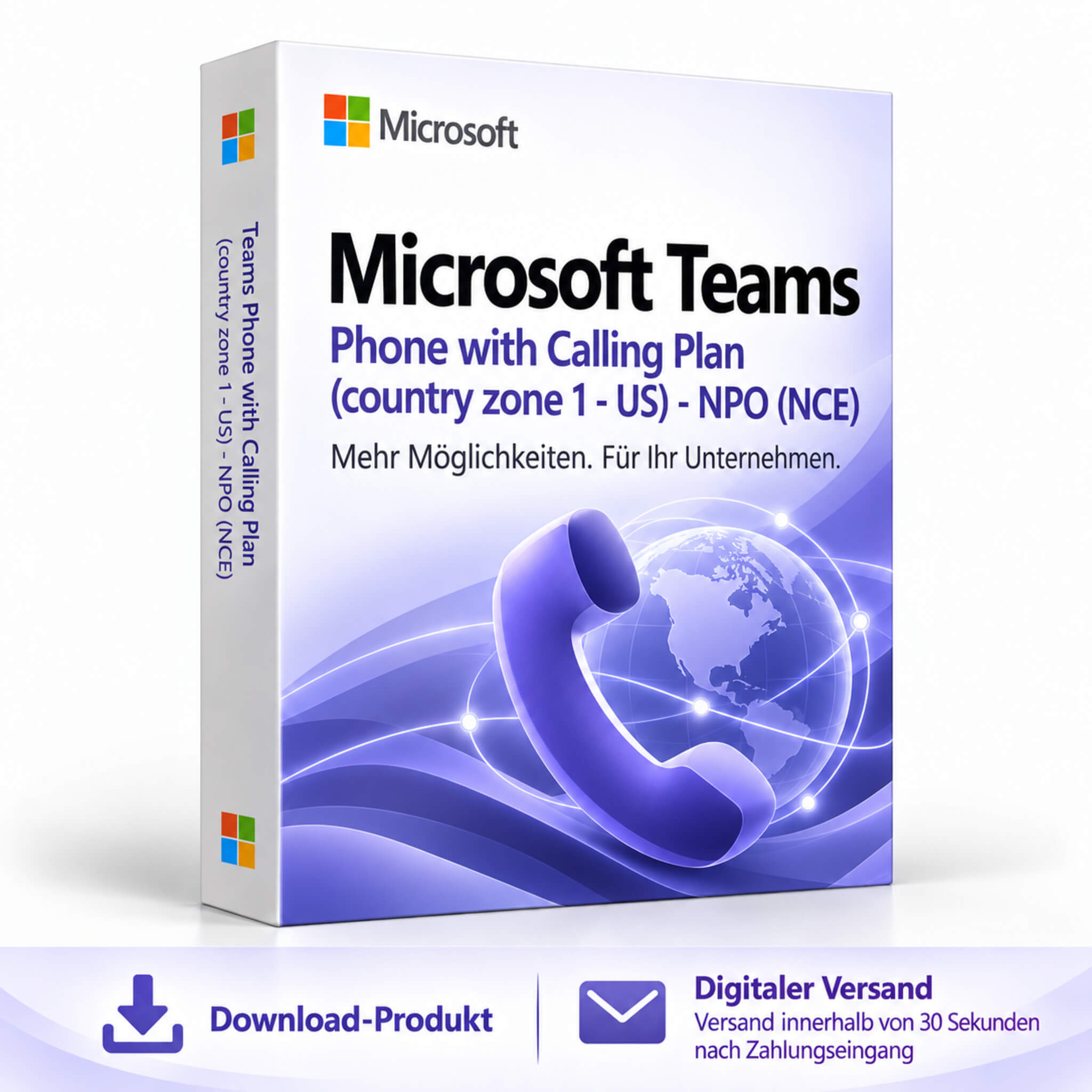Microsoft Teams Phone with Calling Plan (country zone 1 - US) - NPO (NCE)
