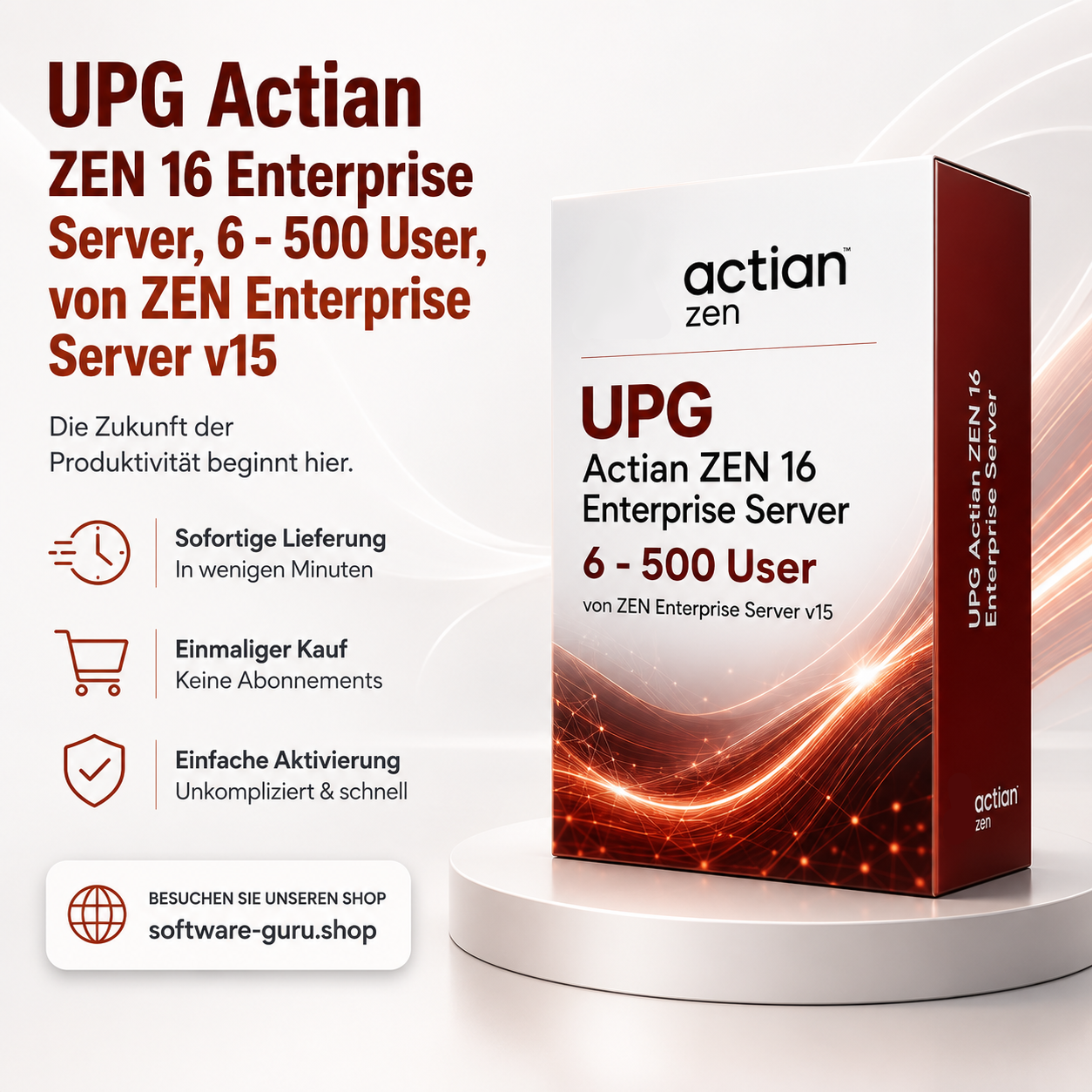 UPG Actian ZEN 16 Enterprise Server, 6 - 500 User, von ZEN Enterprise Server v15