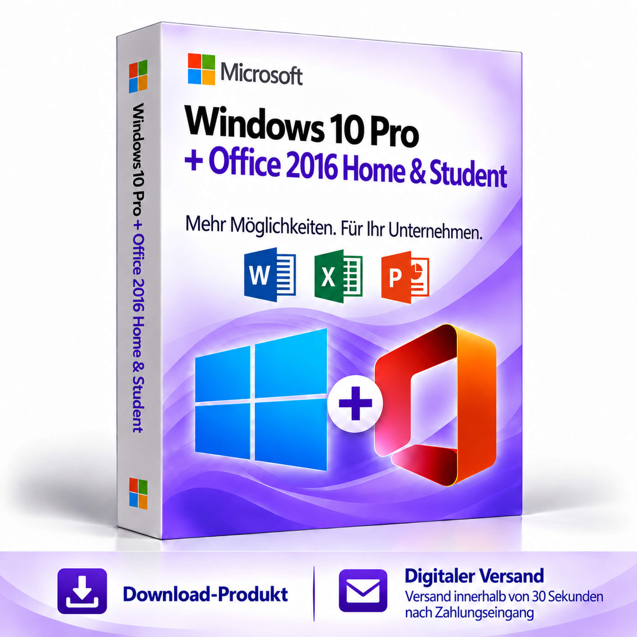 Windows 10 Pro + Office 2016 Home & Student