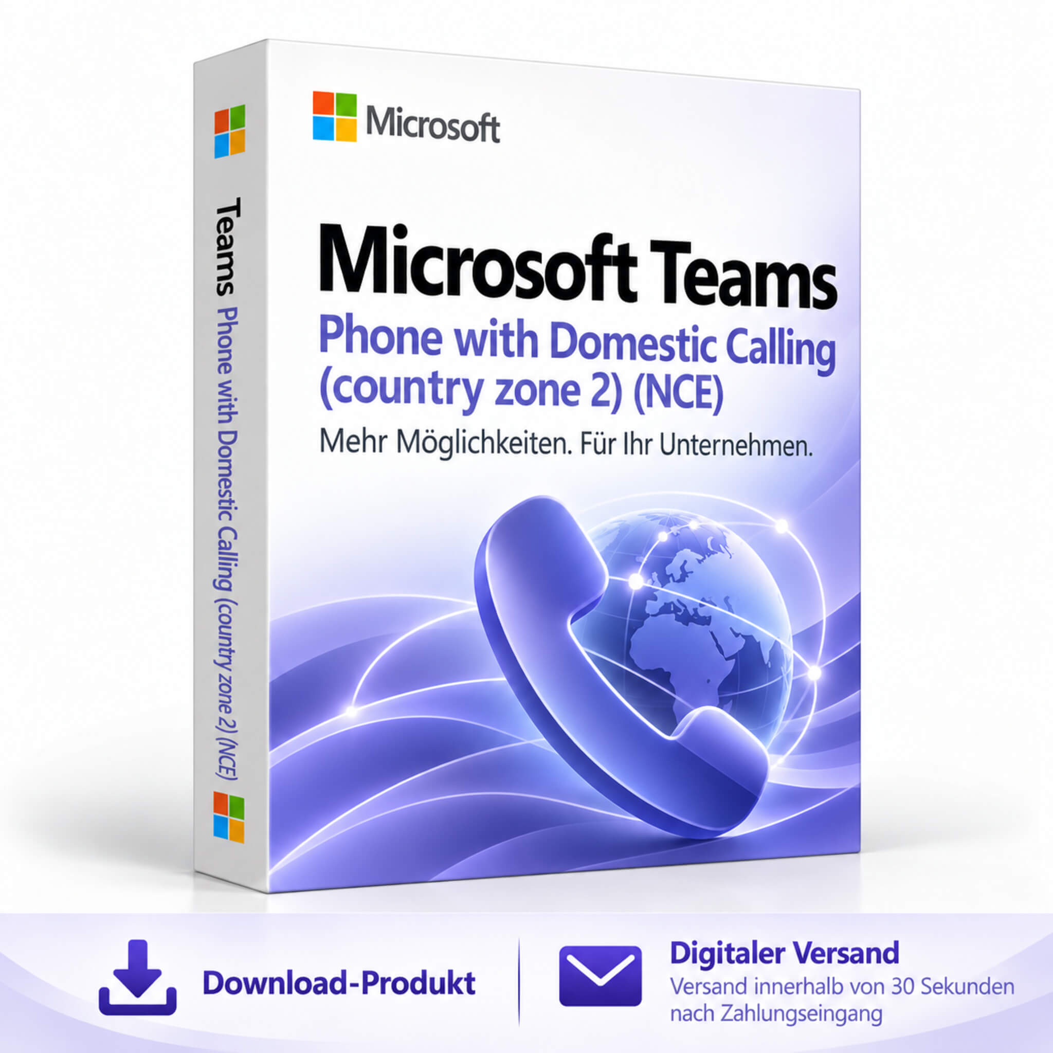 Microsoft Teams Phone with domestic calling (country zone 2) (NCE)