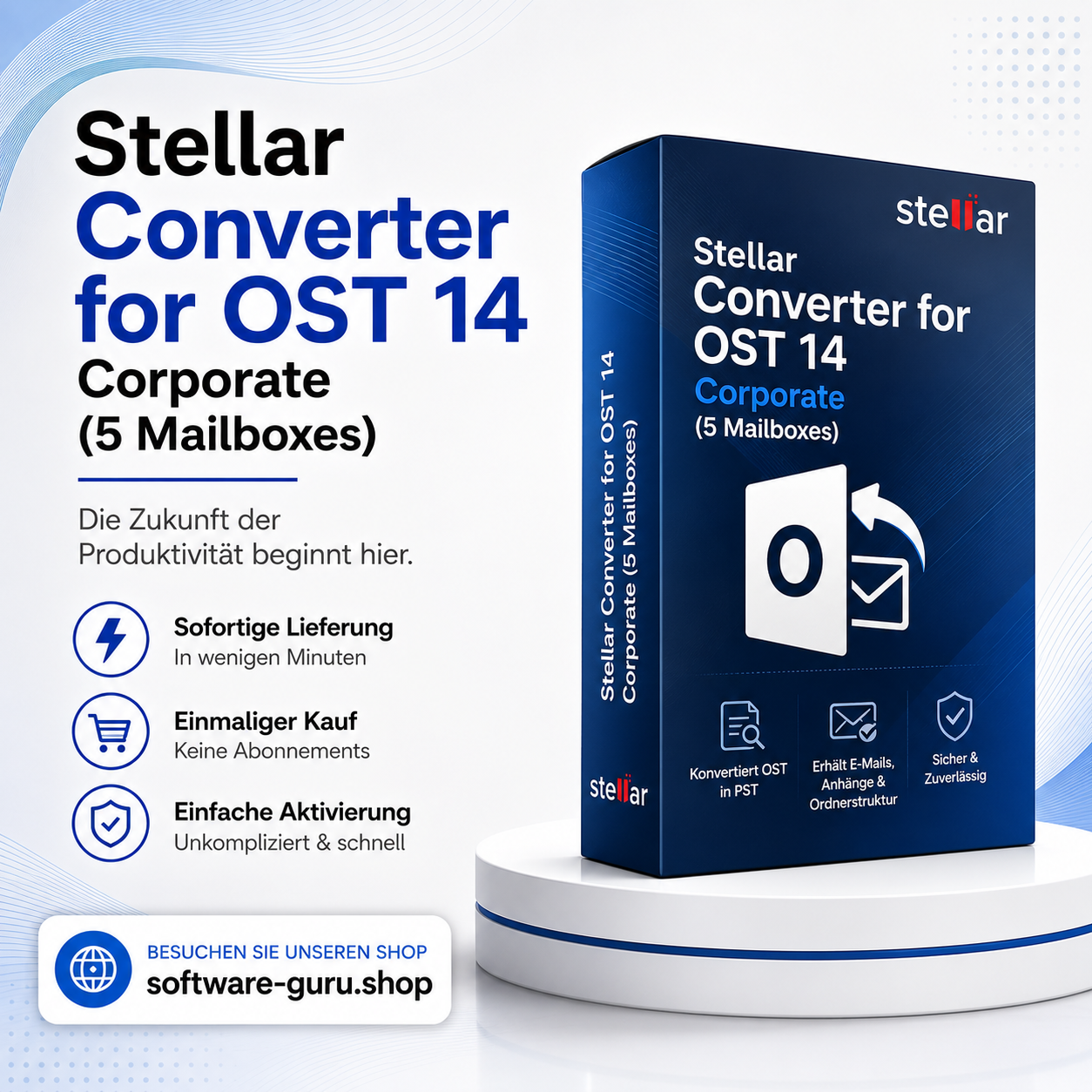 Stellar Converter for OST 14 Corporate (5 Mailboxes)