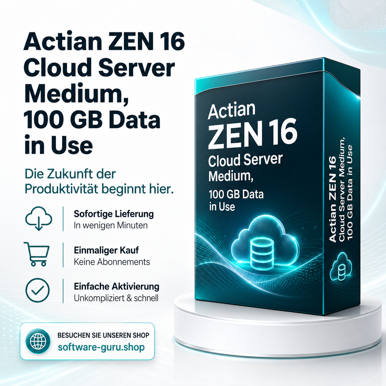 Actian ZEN 16 Cloud Server Medium, 100 GB Data in Use