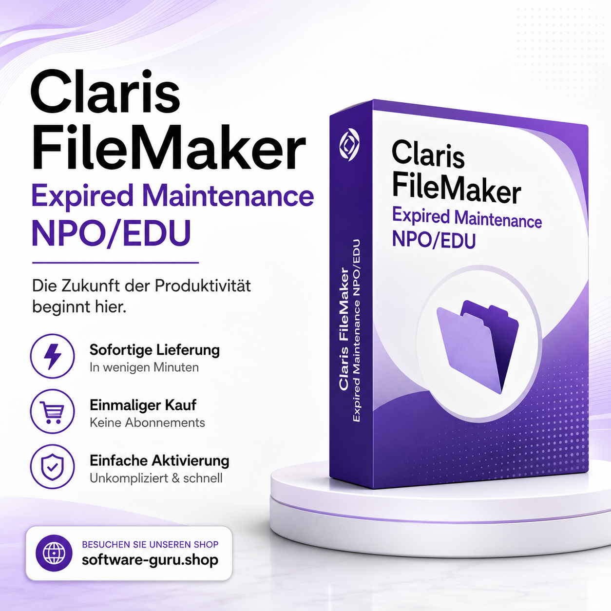Claris FileMaker Expired Maintenance NPO/EDU