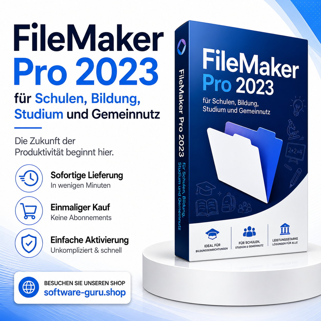 FileMaker Pro 2023 für Schulen, Bildung, Studium und Gemeinnutz