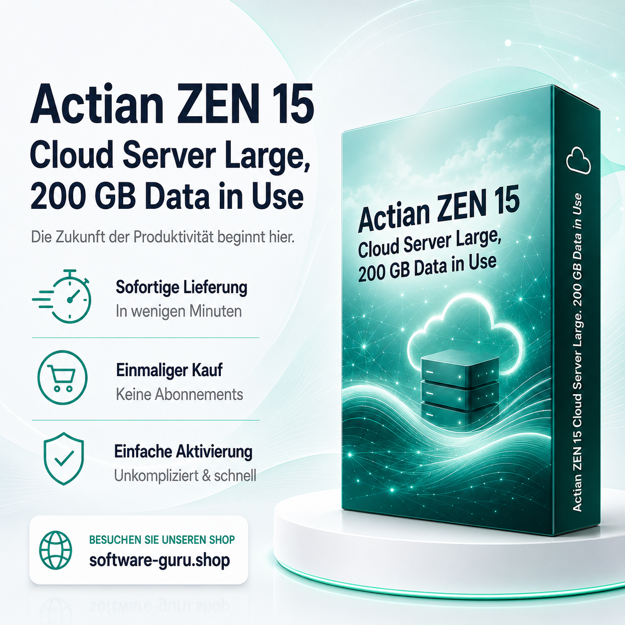 Actian ZEN 15 Cloud Server Large, 200 GB Data in Use