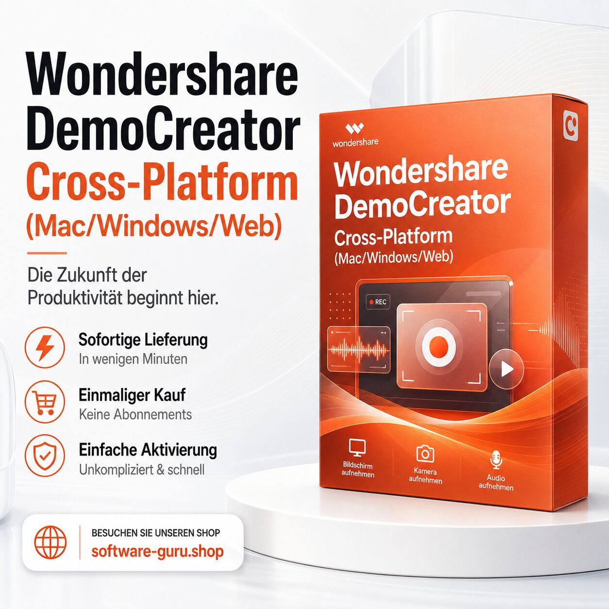 Wondershare DemoCreator Cross-Platform (Mac/Windows/Web)