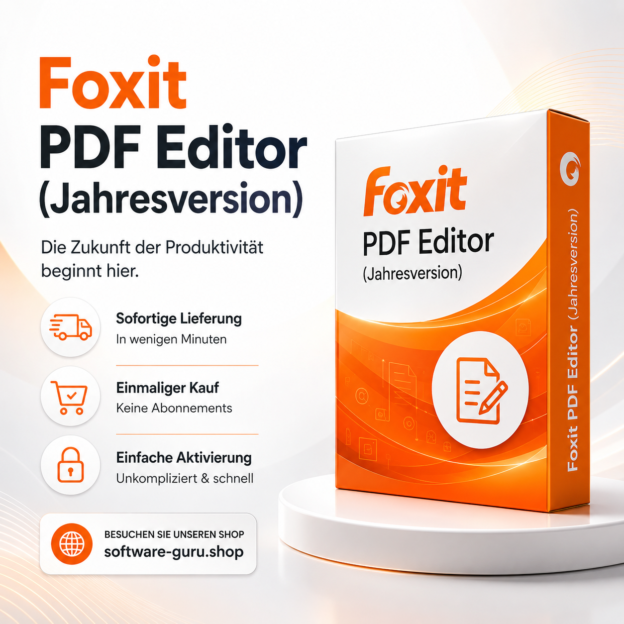 Foxit PDF Editor (Jahresversion)