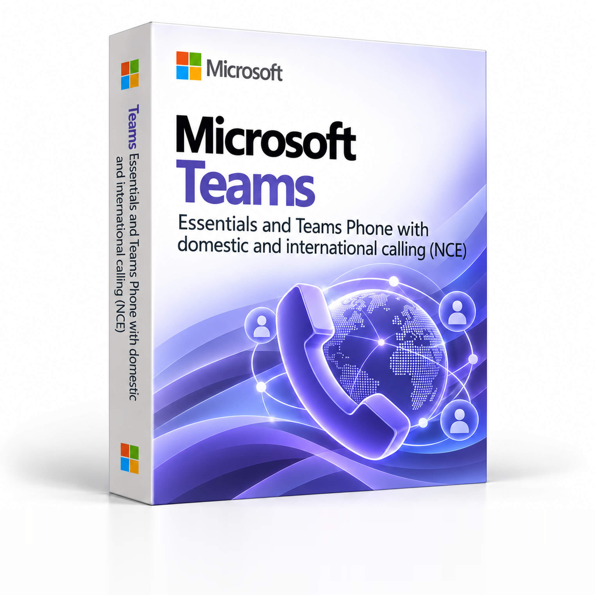 Microsoft Teams Essentials and Teams Phone with domestic and international calling (NCE)