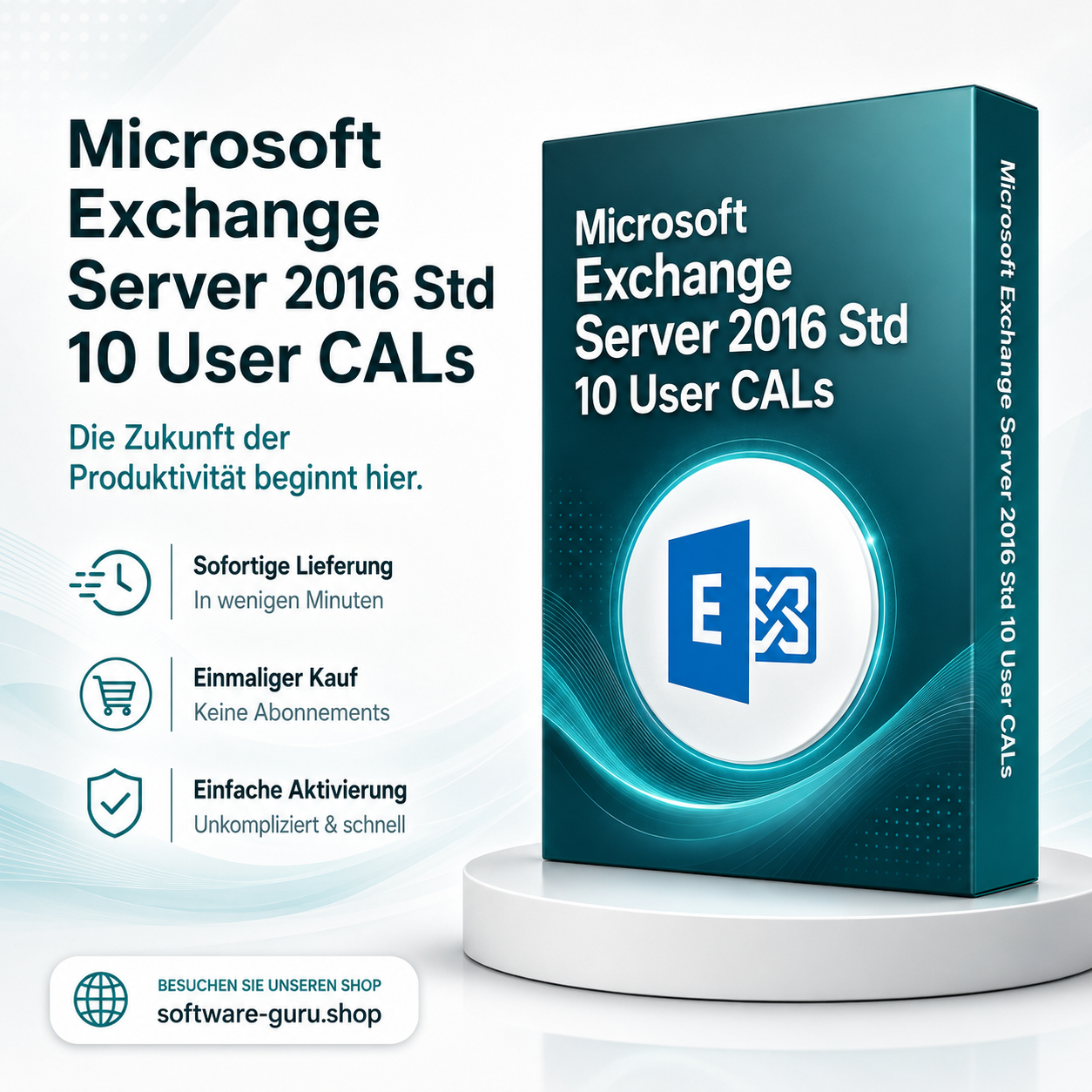 Microsoft Exchange Server 2016 Std 10 User CALs
