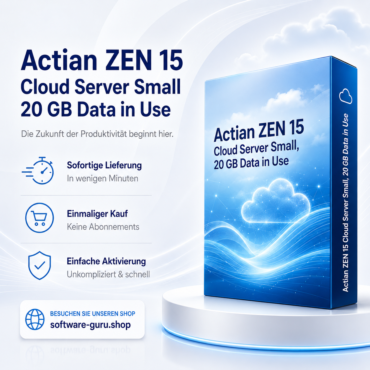 Actian ZEN 15 Cloud Server Small, 20 GB Data in Use