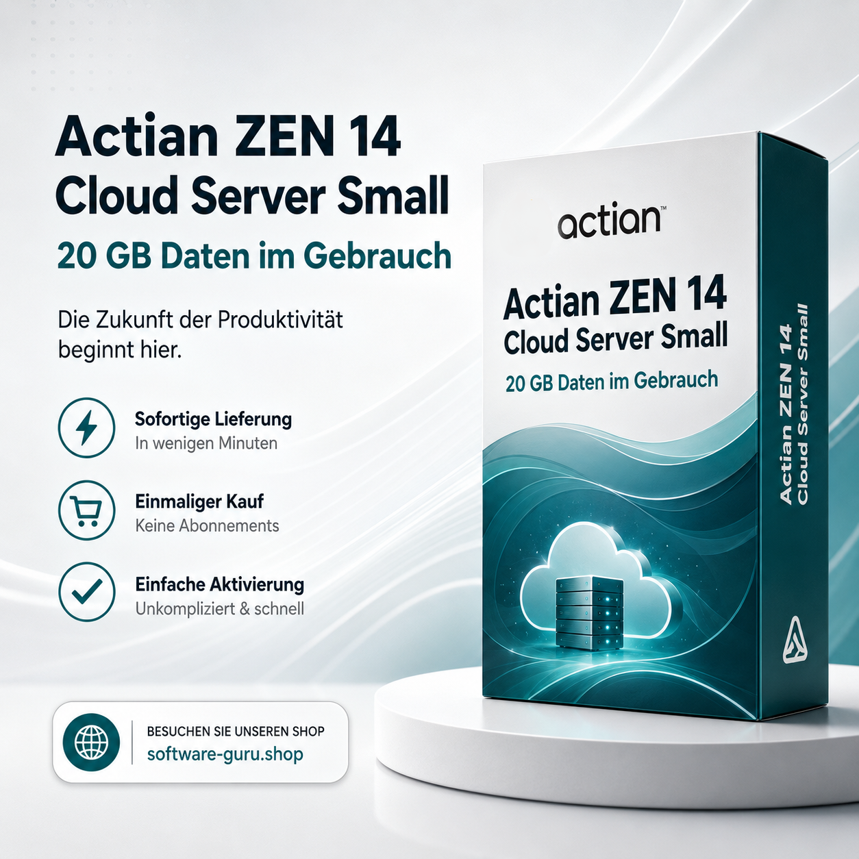 Actian ZEN 14 Cloud Server Small, 20 GB Daten im Gebrauch