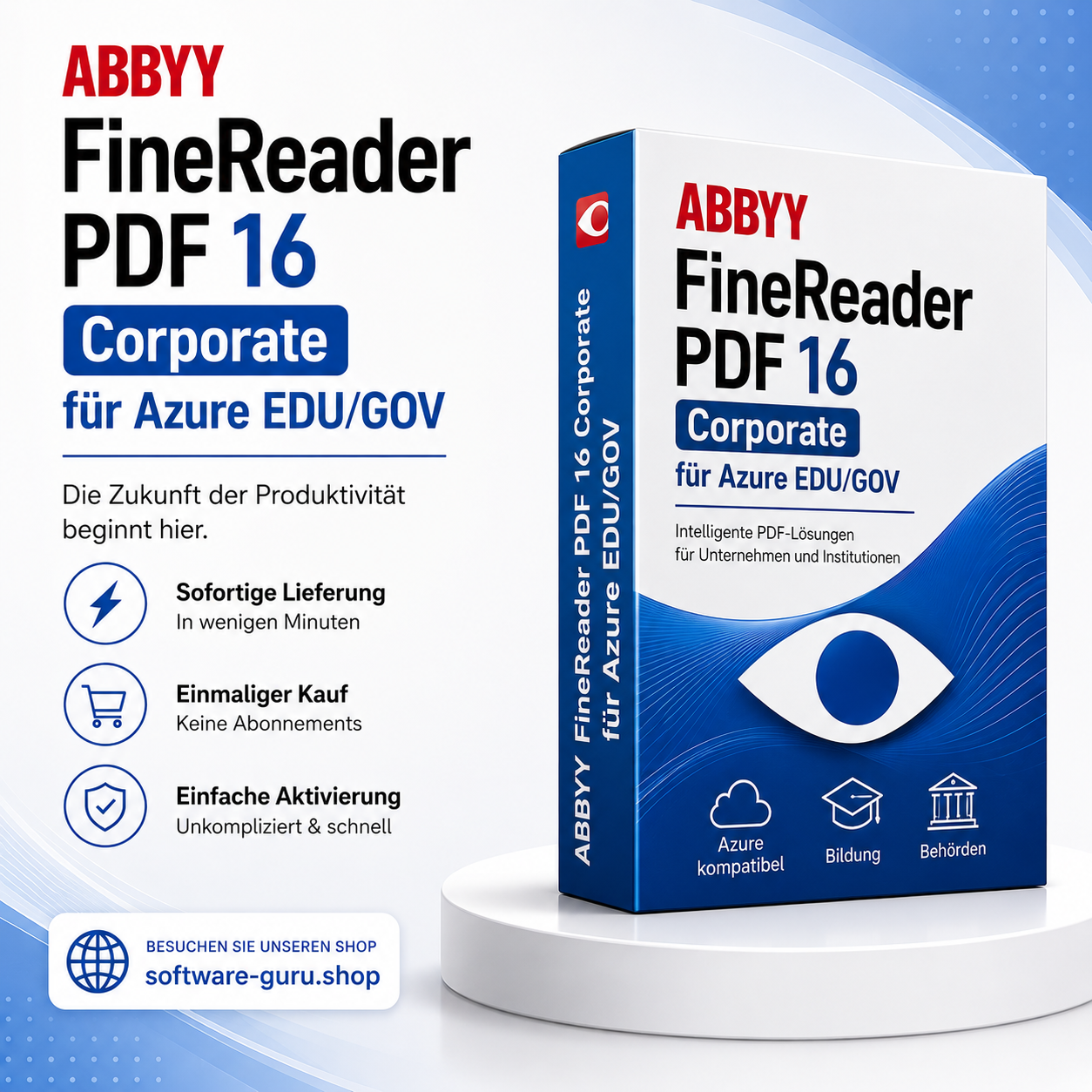 ABBYY FineReader PDF 16 Corporate für Azure EDU/GOV
