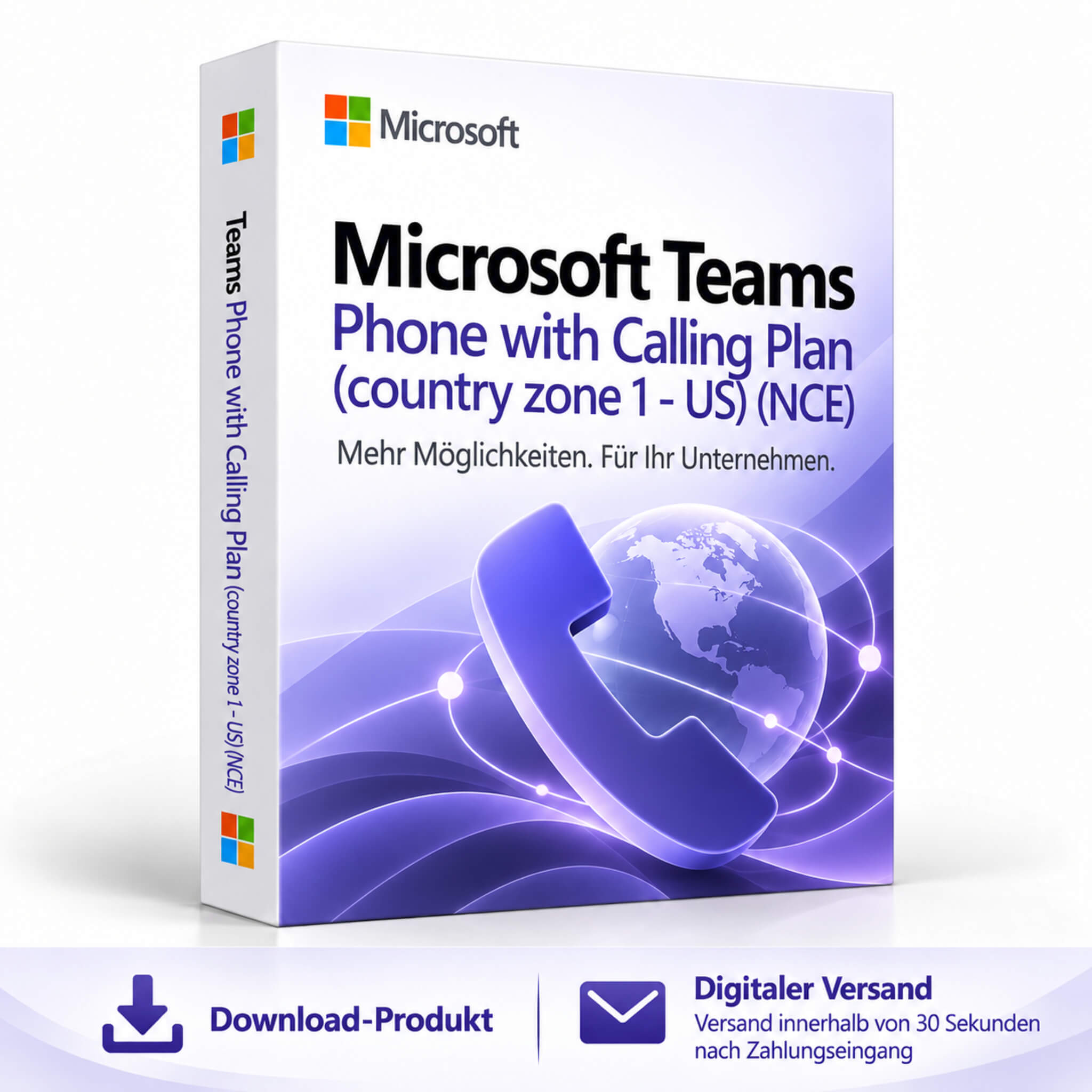Microsoft Teams Phone with Calling Plan (country zone 1 - US) (NCE)