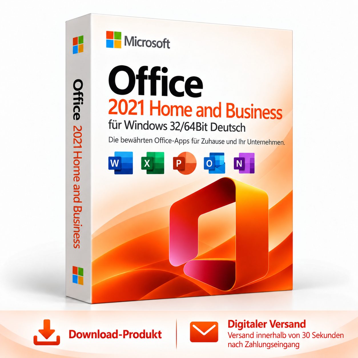 Microsoft Office 2021 Home and Business   für Windows 32/64Bit Deutsch